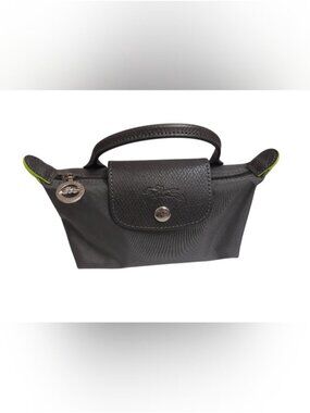 Authentic Longchamp Mini Le Pliage Gray Nylon Bag